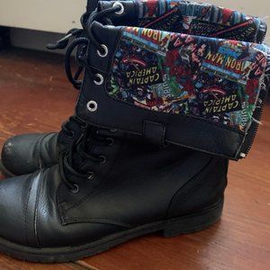 Marvel Lined Combat Boots